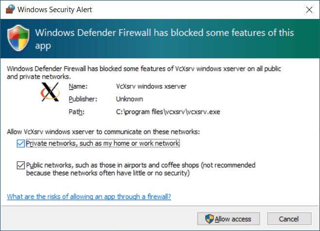 Setting permissions in Windows Firewall