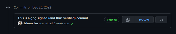 A verified commit