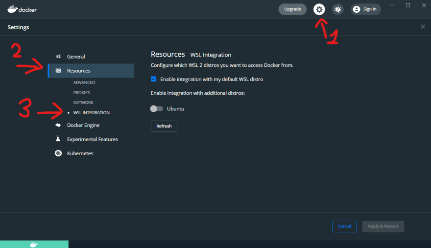 Enabling WSL for individual distros